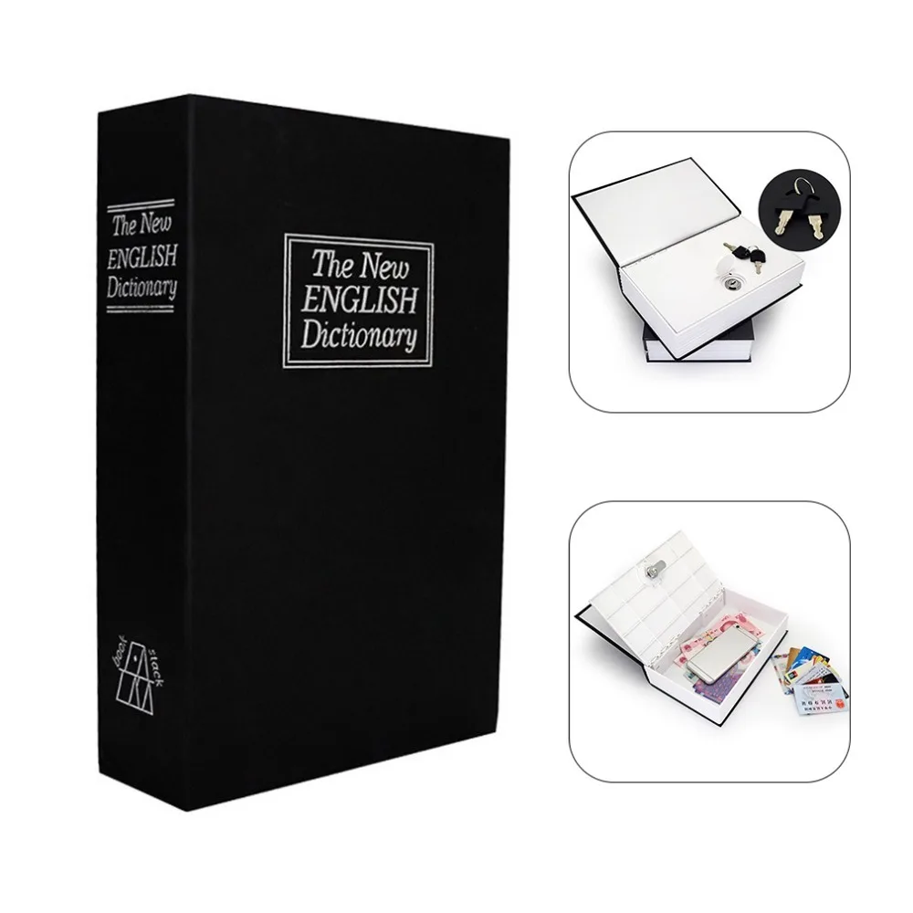 

Security Box Dictionary Key Book Safe Lock Box Storage Piggy Bank Creative Money Coins Box Home Accessories