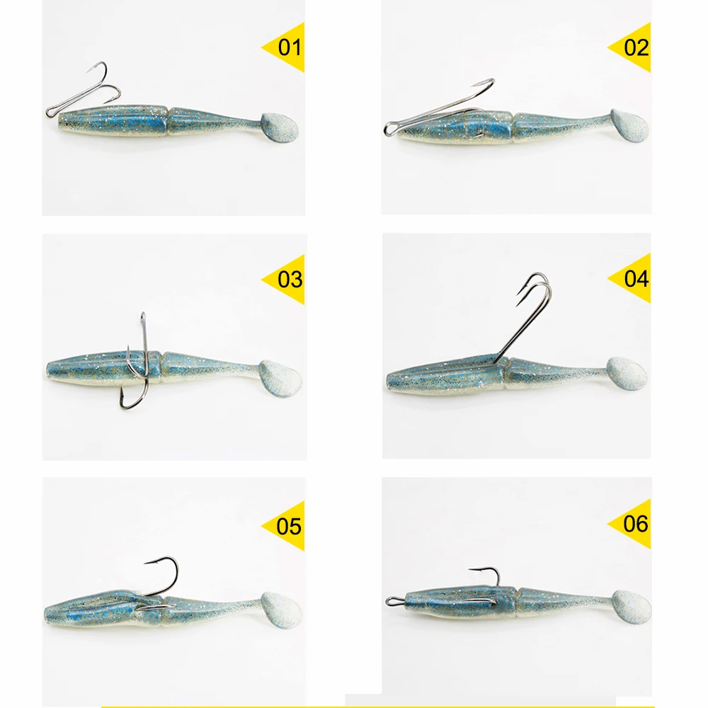 Hunthouse 2020 sharp Double Hook long fishing stainless hooks with soft lure sharp NOEBY high carbon steel long treble hooks
