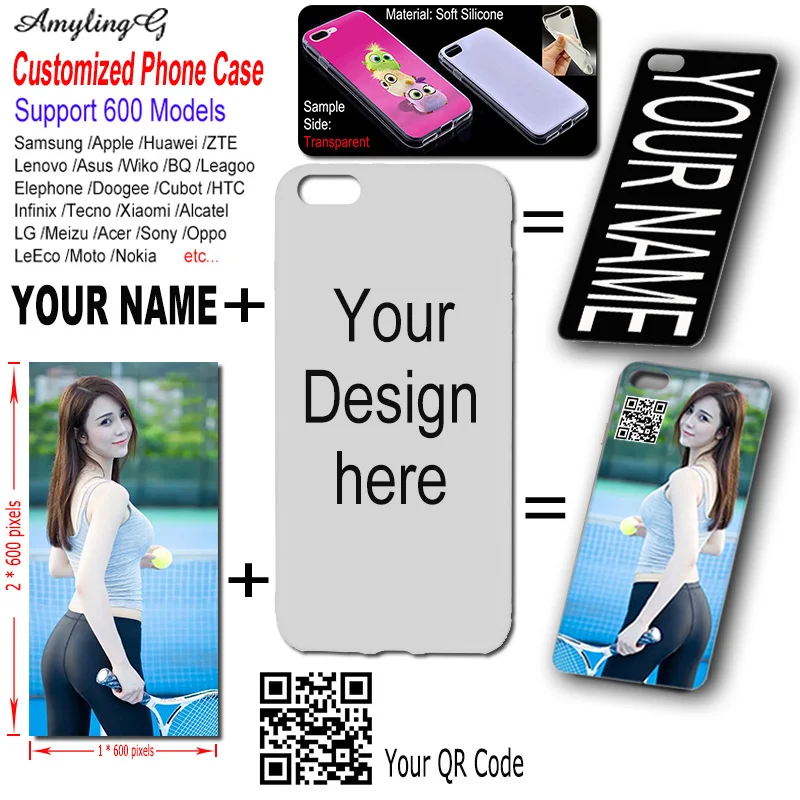 

Customized DIY Soft Case For BQ Aquaris X X Pro XPro U Plus X2 Pro U2 Lite V Plus E5 M5 E6 Print Name Photo Cover Case Back