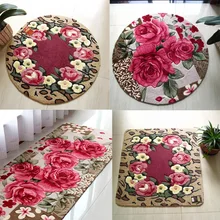 LIURomantic Цветочные комнатные коврики сладкие розы печати ковры гостиная современный, дизайнерский потертый стиль цветок ковер декоративный
