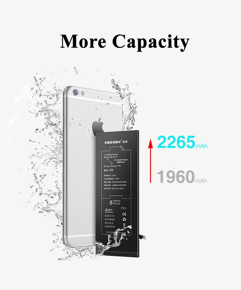 Nohon 2265mAh Battery For Apple iPhone 7 7G iPhone7 i Phone 7 Batteries Replacement Phone Li-polymer Bateria +Tools for iPhone 7 Details (09)