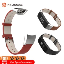 Mijobs ремешок из натуральной кожи для Honor Band 4 Band браслет для Huawei Honor Band 4 NFC умные часы напульсники аксессуары