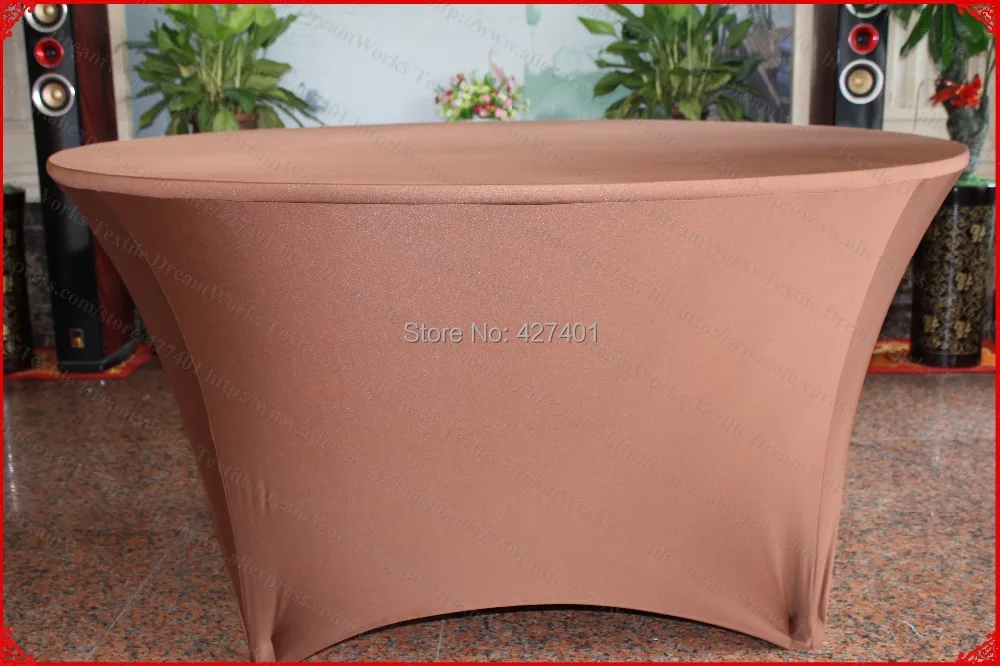 US $298.00 Chocolate Brown LycraSpandex Table CoverTableclothTable RunnerChair Cover For WeddingHotelBanquetPartyHome DecorAmpTextile