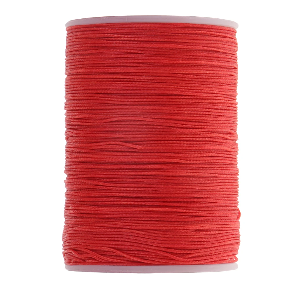 142 Yards 0.5mm Round Polyester Waxed Thread Cord Leather Sewing Hand Stitching Jewelry Craft