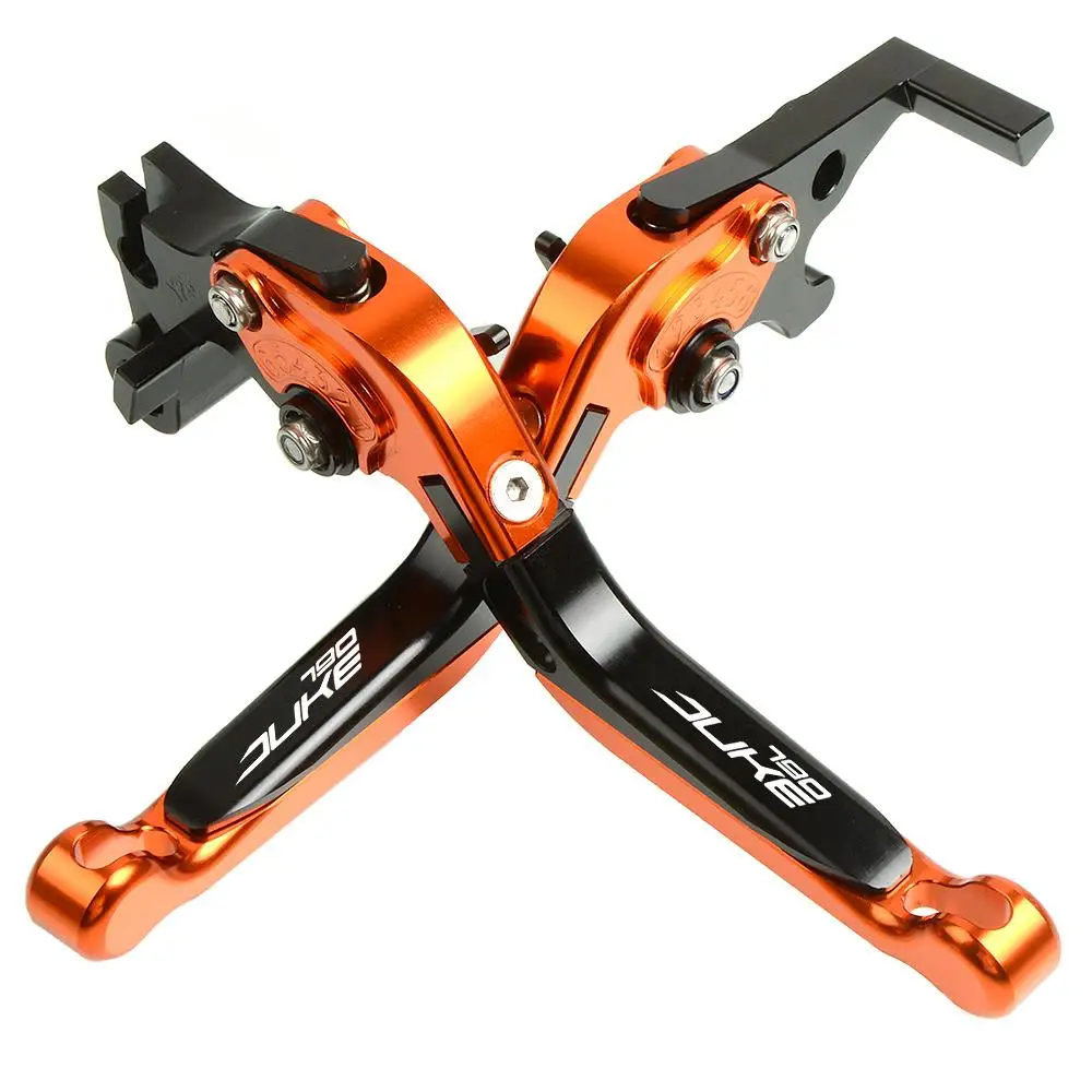 With 790 Duke Logo For KTM 790 DUKE 2018 UP Motorcycle Accessories CNC Aluminum Adjustable Folding Extendable Brake Clutch Lever With 790 Duke Logo For KTM 790 DUKE 2018 UP Motorcycle Accessories CNC Aluminum Adjustable Folding Extendable Brake Clutch Lever