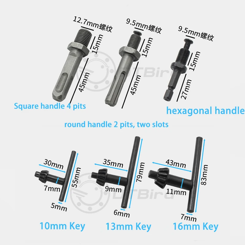 Сверлильный патрон электрический молоток фитинги Ударная дрель Электрический гаечный ключ преобразования ручные дрели патрон квадратный Круглый хвостовик стержень адаптера