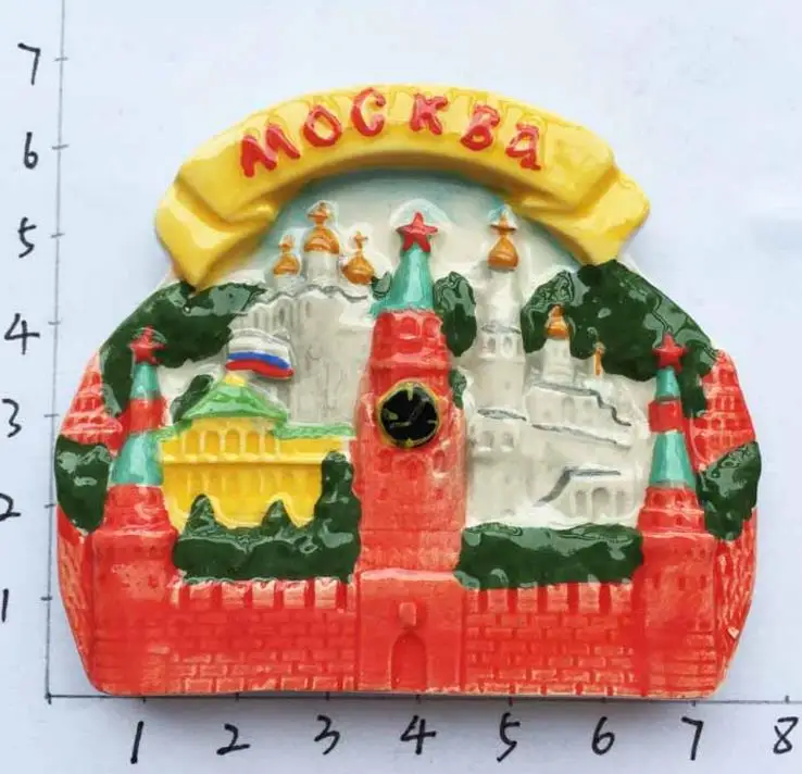 1 шт. мода Россия Москву ориентиры туристические поездки Сувенир 3D Смола