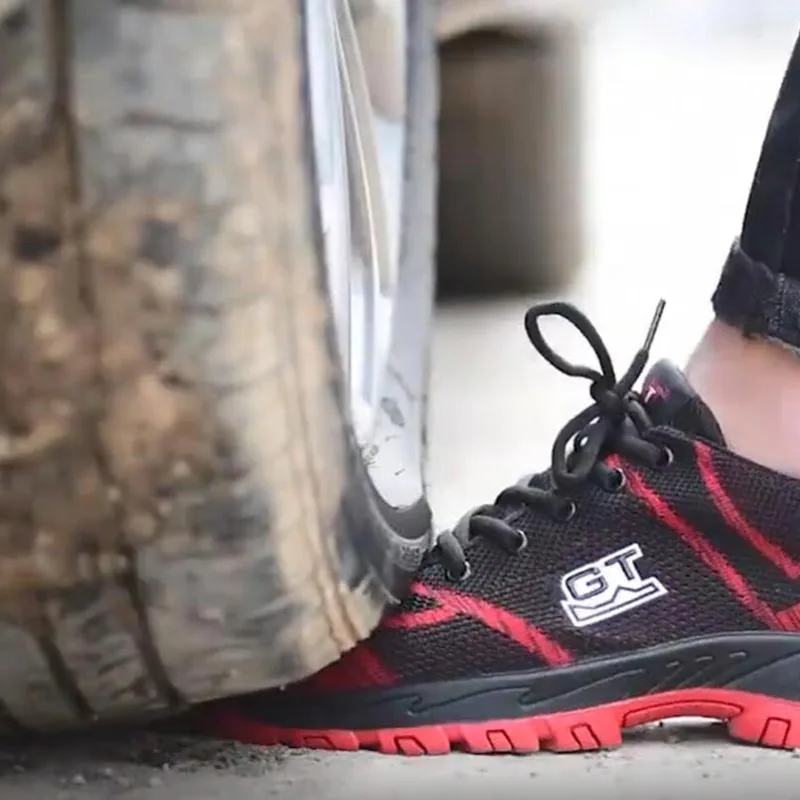 الرجال حذاء امن للعمل الصلب اصبع القدم في الهواء الطلق ارتداء مقاومة البناء الصناعي ثقب برهان الأحذية T118