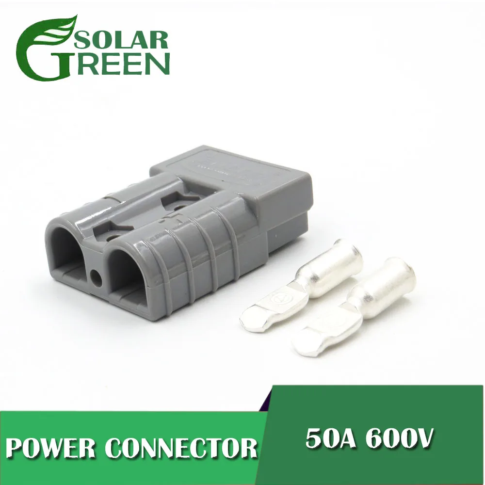 Штекерный соединитель SH50 двухполюсный 6awg 8awg медные контакты 600 В 50 А Т-образная