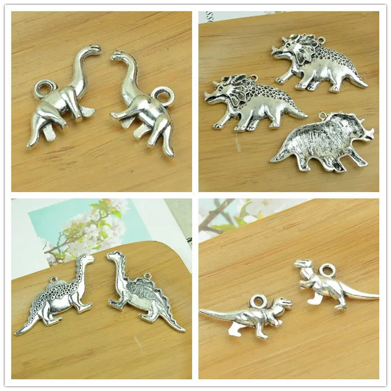 

dinosaur/rhino charms animal shape antique silver alloy pendant choker bracelet DIY jewerly accessories findings free shipping
