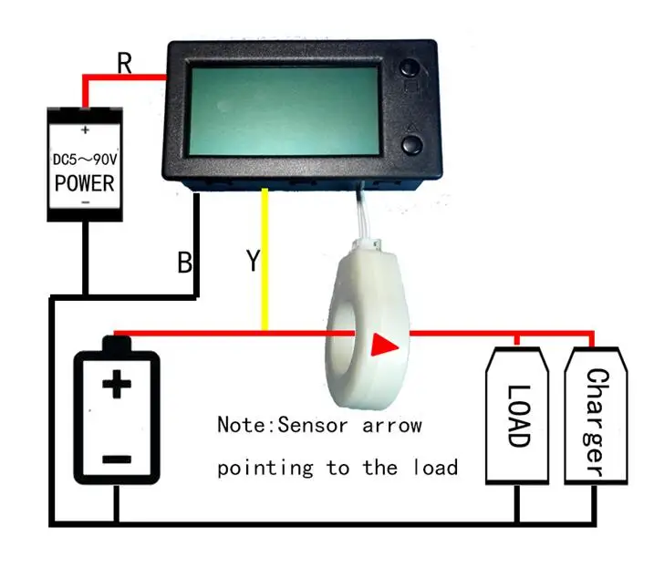 dc lcd monitor de bateria digital voltímetro amperímetro capacidade da bateria coulômetro potência salão sensor