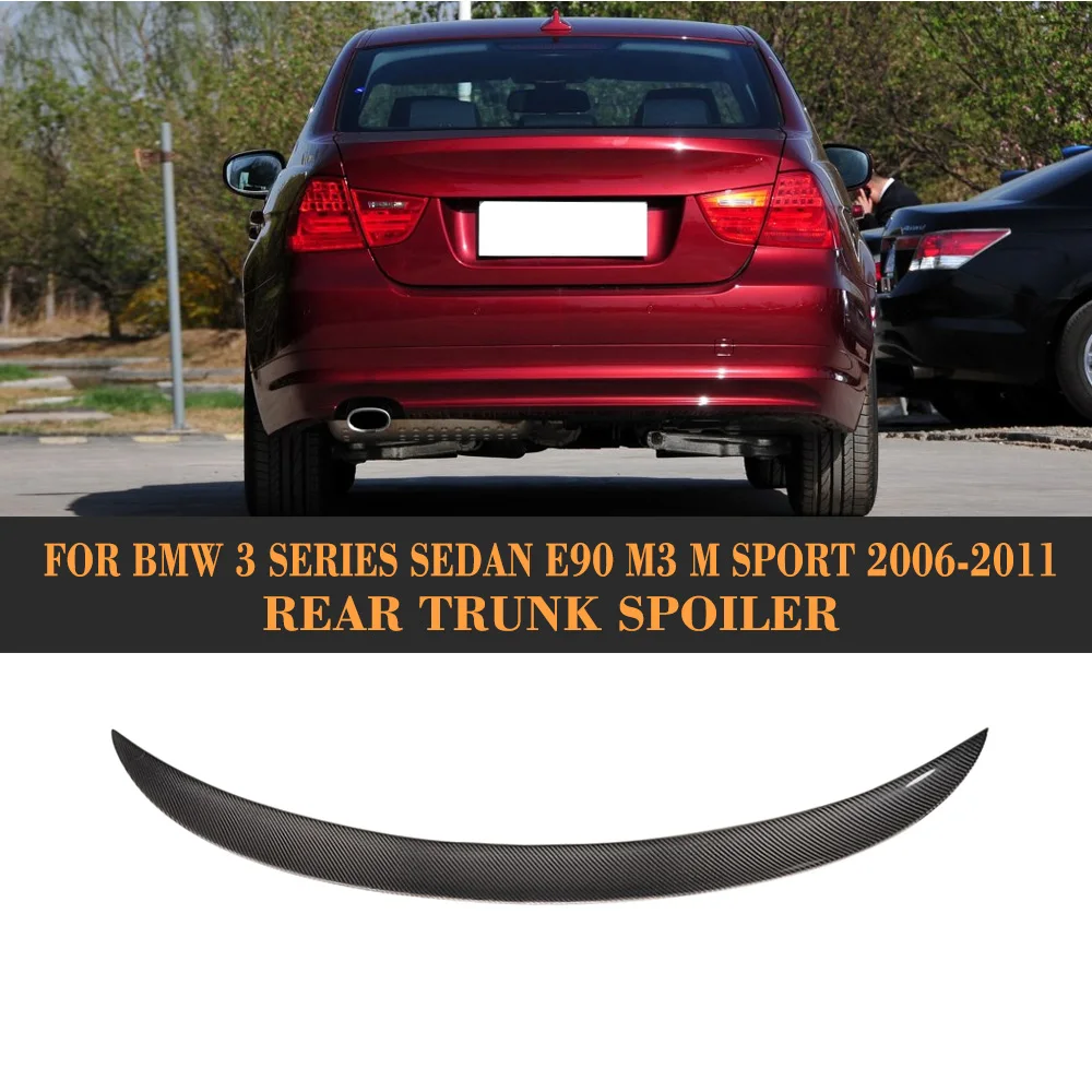 3 Series Carbon fiber Rear trunk wing Spoiler for BMW E90 Sedan 4 Door