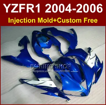

ABS plastic Injection motor fairings set for YAMAHA 2004 2005 2006 YZFR1 YZF1000 YZF-R1 04 05 06 blue white fairing body kits