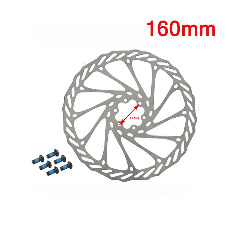 160/180 мм горный велосипед тормоза стальной диск MTB велосипед из нержавеющей стали дисковый тормоз ротора 6 болтов Fit Shimano Sram - Цвет: sliver  160mm