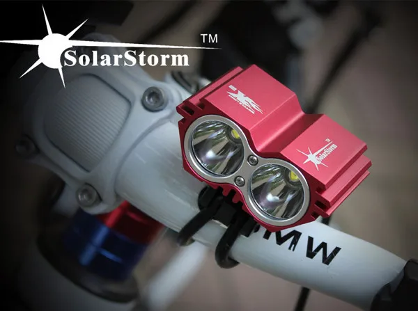 Online SolarStorm 5000 Lumen 2x XML U2 LED SolarStorm Radfahren Fahrrad Frontleuchte Lampe Scheinwerfer Scheinwerfer (Ohne Batterie)