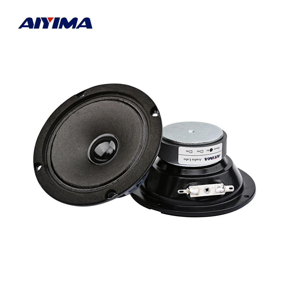 

AIYIMA 2Pcs 4 Inch Audio Midrange Portable Speakers 4 Ohm 20 W Multimedia Bookshelf Loudspeaker DIY Home Theater Sound System