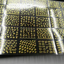 30 шт Золотой-стикер для ногтей s 3D стикер для дизайна ногтей наклейка печать наклейка бант/Сердце/кружево самоклеющиеся-самоклеющиеся наклейки для ногтей 3D стикер для дизайна ногтей