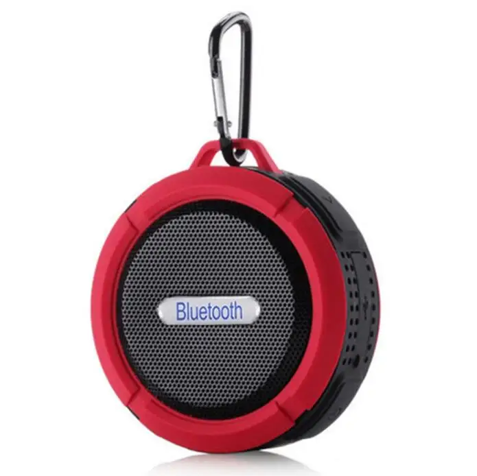 Nasin C6 Душ Bluetooth динамик мини беспроводной TF карта громкой связи присоска IPX6 Водонепроницаемый портативный музыкальный велосипедный динамик - Цвет: Красный