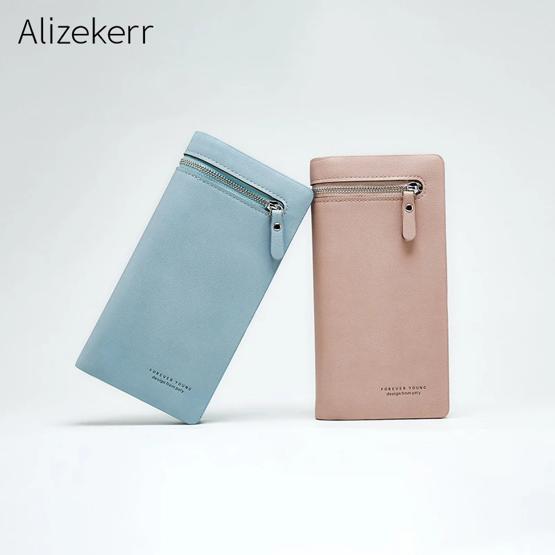

Women Wallets PU Leather Phone Wallet Large Capacity Coin Credit Card Holder Female Red Purse Zipper Money Bag Women Long Wallet