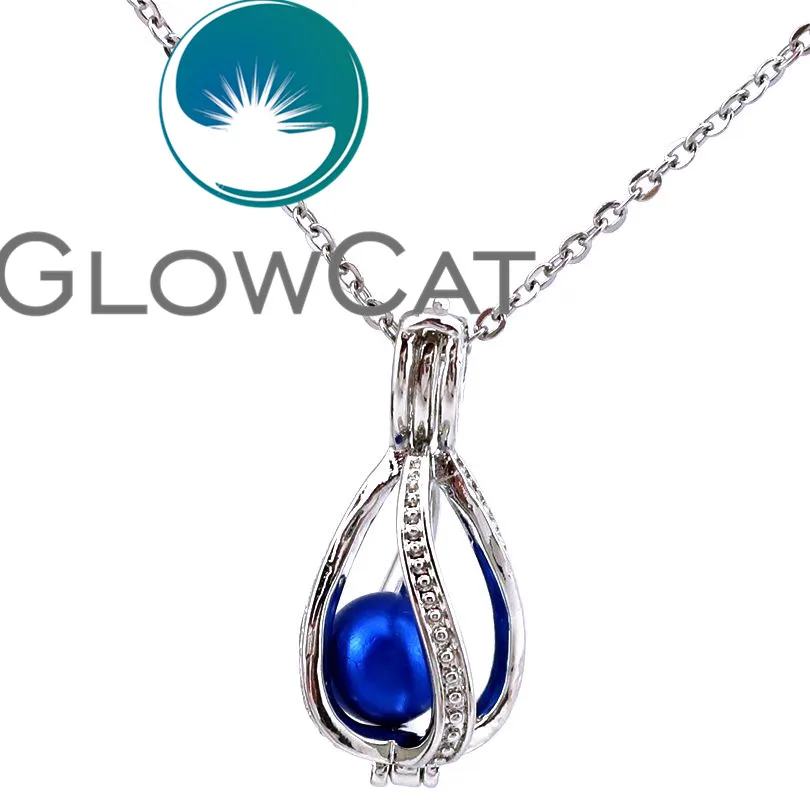 Серебряная Геометрическая Поворотная клетка с бусинами GLOWCAT KK643 рассеиватель