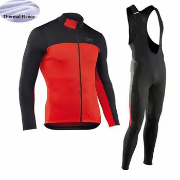

NW team Winter Thermal Fleece Cycling Set Bike Clothes MTB Bicycle Clothing Cycling Jersey Set Maillot Ropa Ciclismo Invierno