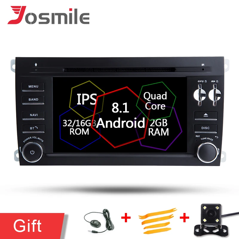 7&quot Android 8.1 Car DVD Multimedia Player For PORSCHE CAYENNE 2003-2010 Quad Core GPS Navigation Bluetooth IPS Wifi OBD2 SWC FM |