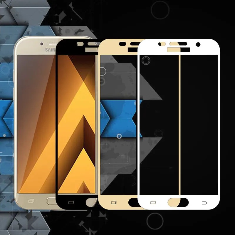 

Tempered Glass Protective Flim For Galaxy A5 2017 A520F Full Cover 9H 2.5D Flim For Samsung A5 2017 A520 Screen Protector 5.2''
