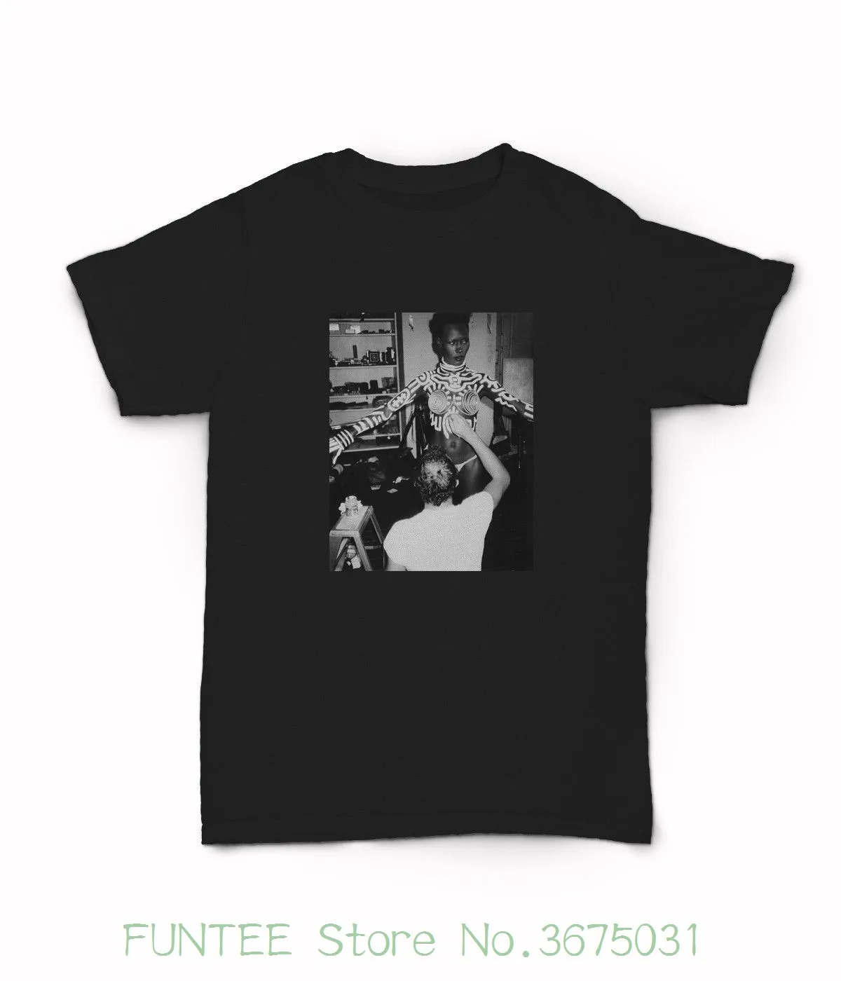 

Women's Tee Grace Jones And Keith Haring T-shirt - Nyc Street Pop Art Disco Paradise Garage Short Sleeve Women T-shirt
