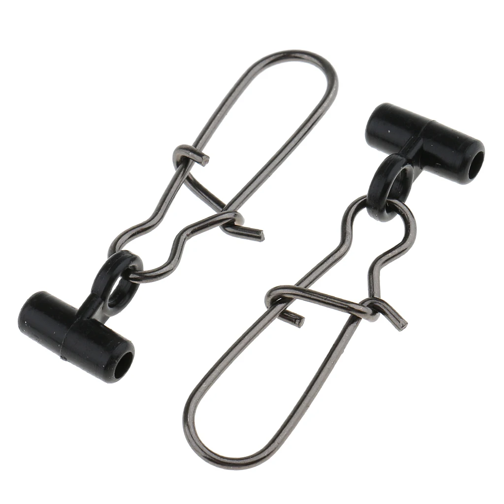 20Pcs Heavy Duty Line Sinker Slides Swivels with Stainless Steel Snaps High-strength Fishing Braid Fishing Accessories