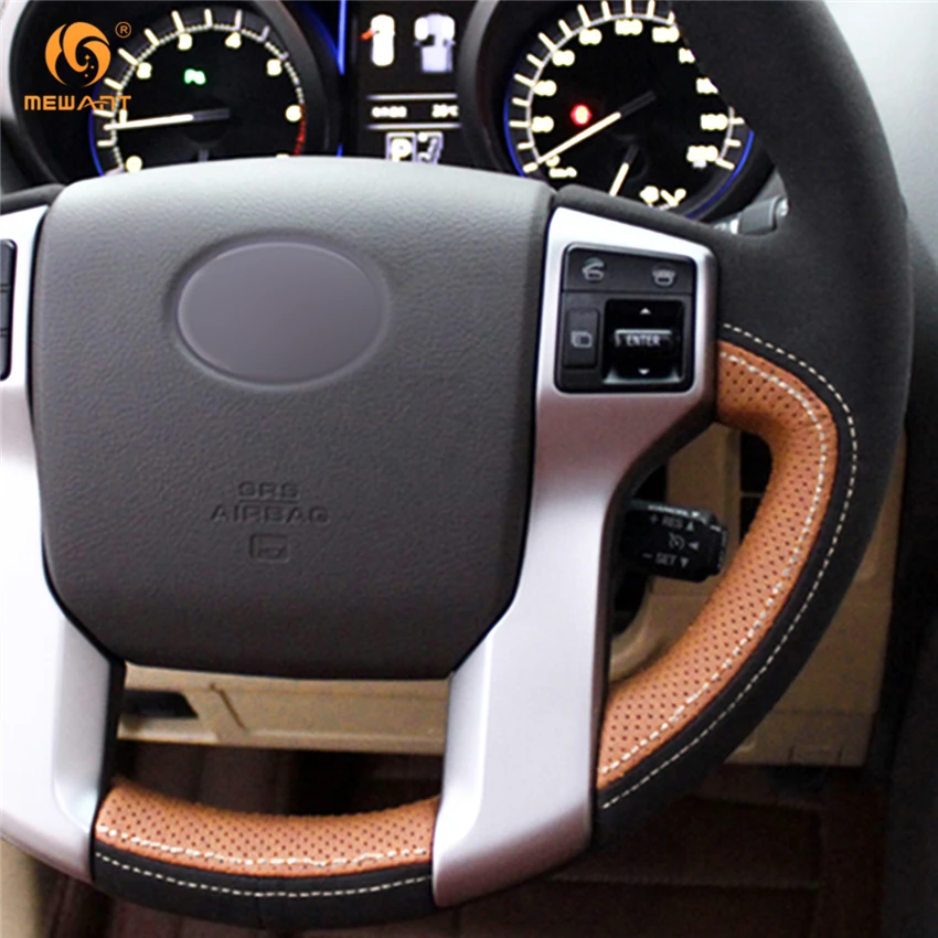 Для Toyota Land Cruiser Prado 2010 2015 Tundra 2013 2017 Tacoma 2011 2016 аксессуары из натуральной кожи|car steering