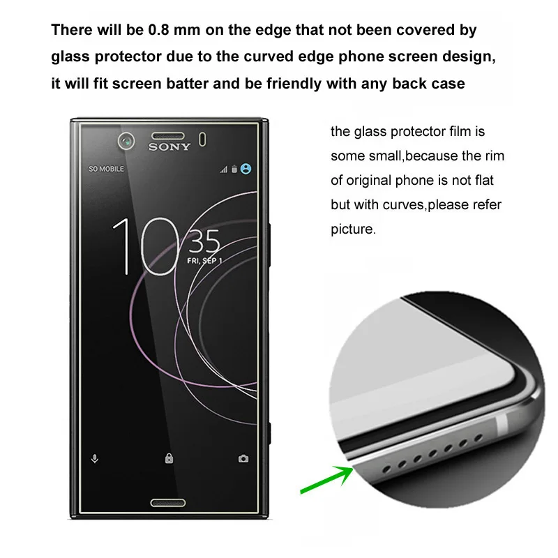 Закаленное стекло премиум класса TOLIFEEL 9H для Sony Xperia XZ1 Compact Mini 3 шт. защитная пленка