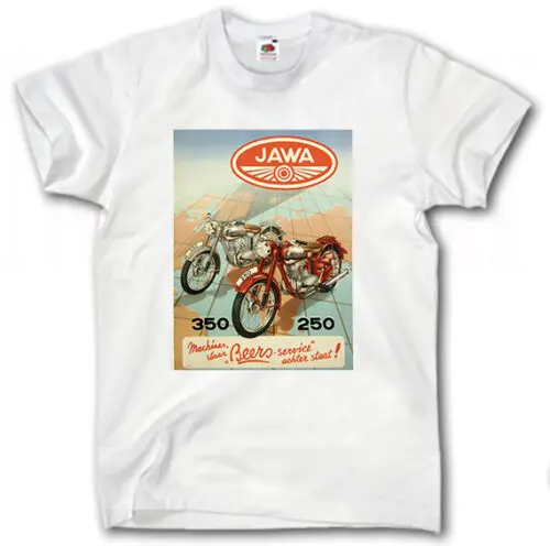 

Jawa T-Shirt Vintage Poster Motorcycle Czech Motorrad Newest 2019 Men'S Fashion Summer Short Sleeves Cotton Best T Shirts