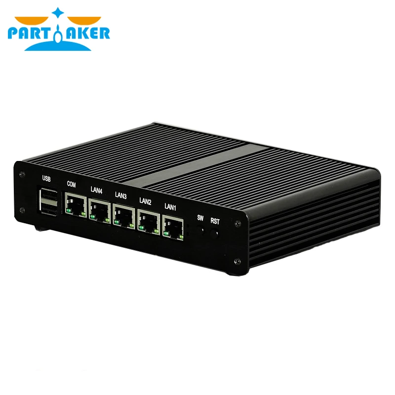 Mini PC Quad Core Celeron J1900 4 LAN Router Firewall Fanless J1800 Mini Computer Deaktop Windows
