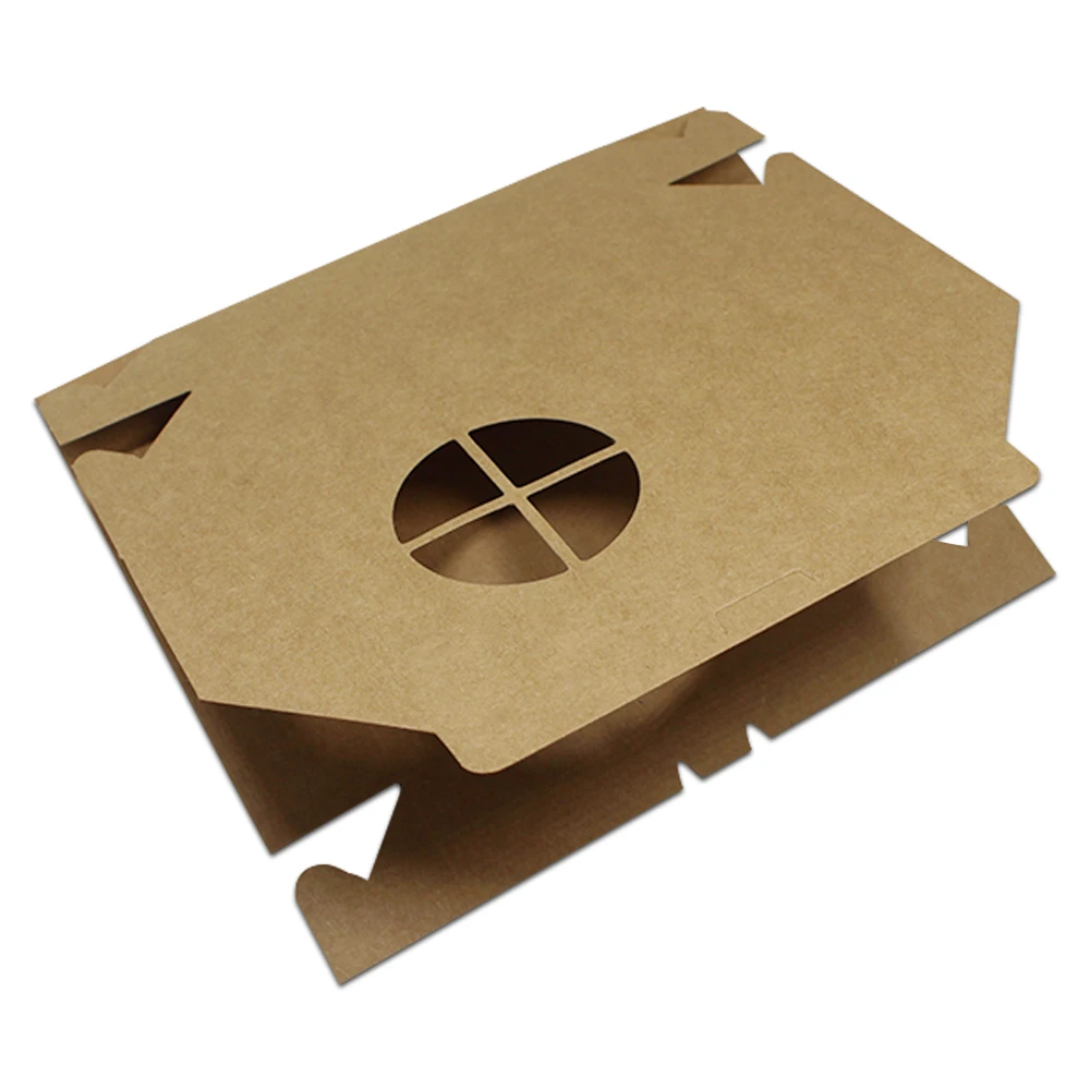 25 шт/лот сплошной цвет складной крафтовый складываемая коробка для бумаг для пирог Маффин пакет с окном 4 зерна яйца брезент коробки западная точка