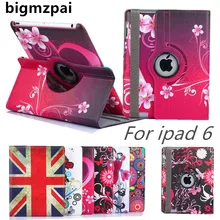 Чехол для apple ipad Air 2 ipad 6 чехол Роскошный 360 Вращающийся чехол из искусственной кожи с цветочным рисунком чехол для планшета с подставкой защитный чехол