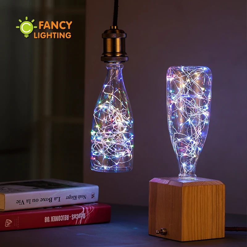 Led bulb Winebottle RGB led lamp E27 Decorative bombillas for Gift home/living room/bedroom decor 110V 220V ampoule | Лампы и