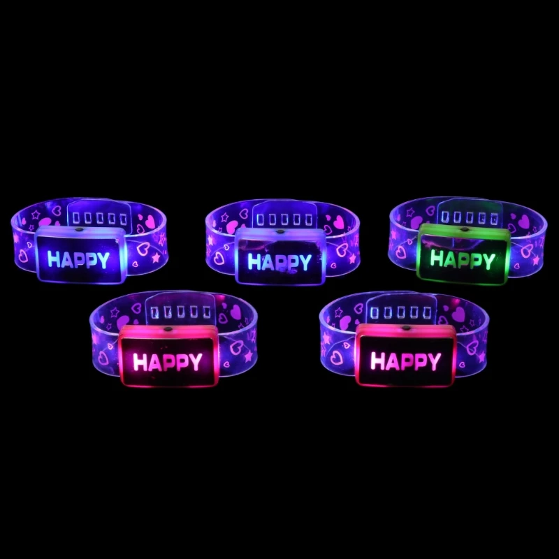 Novelty LED Bracelet Fashion Bracelet Light up Toy Flash Wristband Kids
