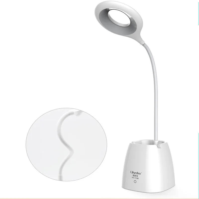 LED Настольная лампа USB затемнения зарядки три яркость сенсорного управления для
