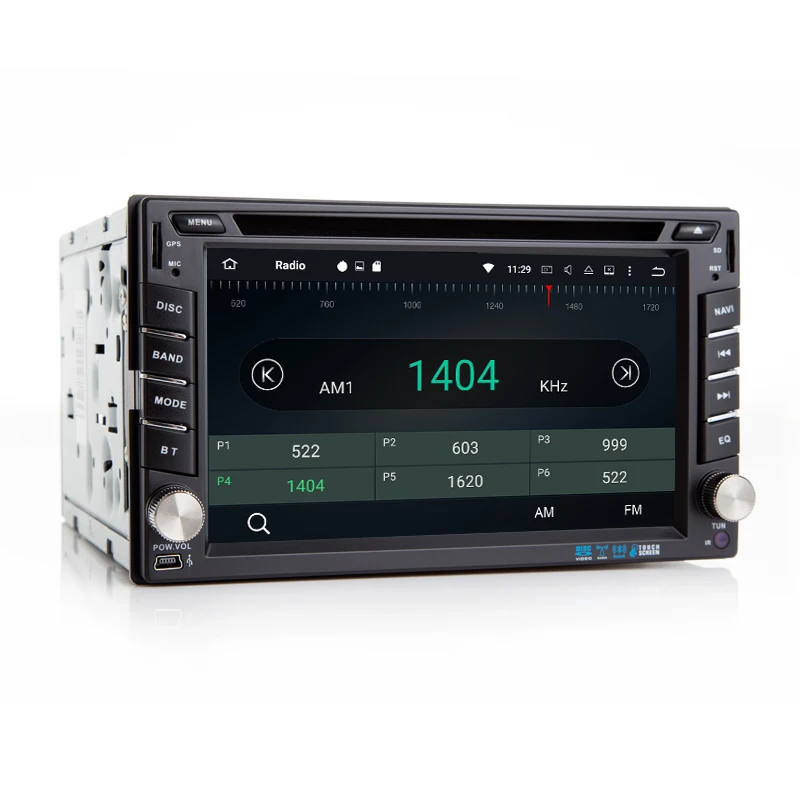 Clearance DSP 6.2" 4G+32G Android 9.0 Universal Car DVD Audio Stereo GPS Navigation Double 2 Din HD Head Unit Multimedia Player 178*100mm 3