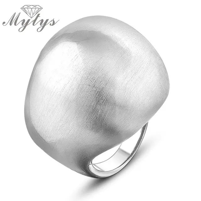 Mytys Unisex Chunky ring white gold placted big ring free shipping Women Fashion Mytys Unisex Chunky ring white gold placted big ring free shipping Women Fashion