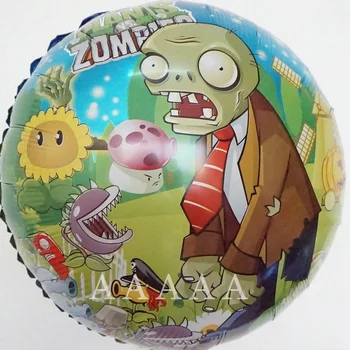 

(5pcs/lot) plants vs. zombies balloon metallic balloon 18inch ball party balloon for festa infantil plants vs. zombies balloons