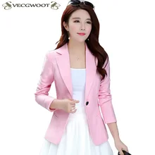 Весна и осень Женский приталенный Блейзер с одной пряжкой с длинным рукавом блейзер для досуга Женская мода Большой размер S-4XL Блейзер X460