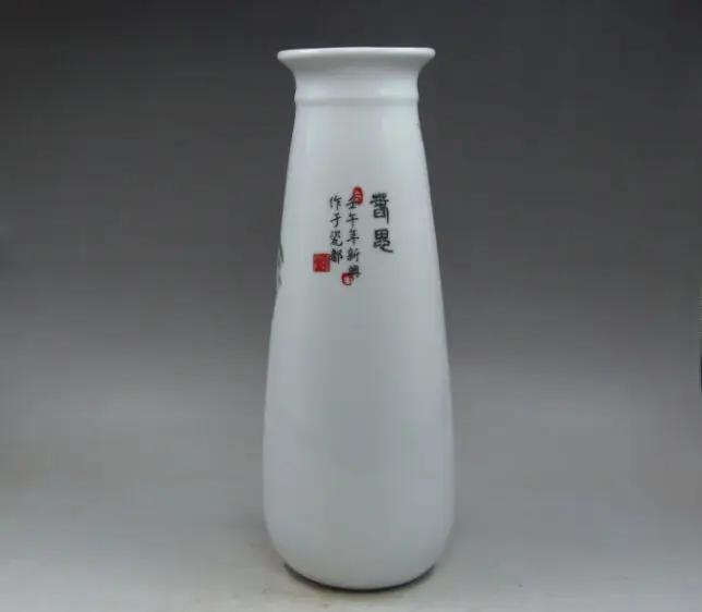 Коллекционная китайская фарфоровая ваза ручной работы