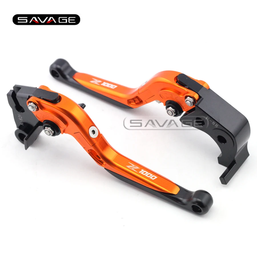 

For KAWASAKI Z1000 2007-2016 09 10 11 12 13 14 15 Orange Motorcycle Adjustable Folding Extendable Brake Clutch Lever Logo Z 1000