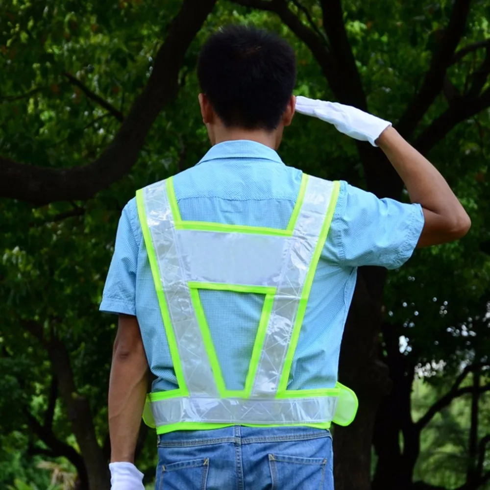 

V-Shaped Reflective Safety Vest Traffic Safety Clothing High Visibility Light-Reflecting Vests Anti Freeze Overalls Wholesale
