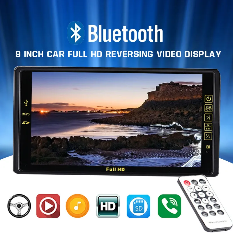 

VEHEMO Bluetooth 9" TFT-LCD Two-Way Video Hands-Free Call Headrest Dvd Player Player Monitor Digital TV Car Headrest Monitor