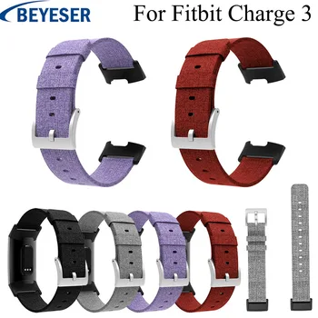

Canvas Straps for Fitbit Charge 3 Smart Watch Band Leisure classic Replacement Bracelet Men Women Smart watch Charge3 Watchband