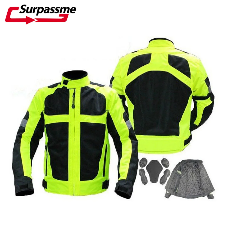 Motorcycle Reflective Racing Jacket Winter Moto Protective Gear ...