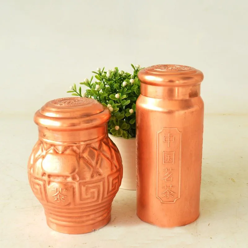 

Pure Copper Tea Cup Mug Cans Handmade Thick Solid Purple with Lid Gift