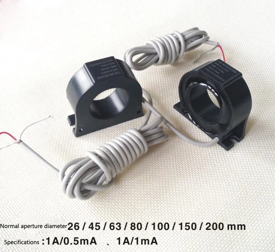 

DL-LX26AL ~1A/0.5mA Zero sequence current transformer 2000/1 residual current detection, electrical fire monitoring